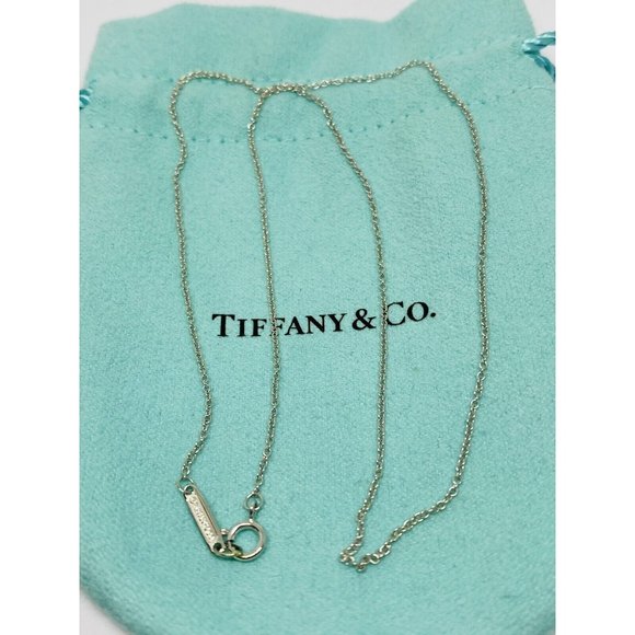 Tiffany & Co. 18k 750 White Gold Chain Necklace, 16”